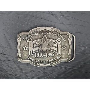 National Scout Jamboree 1910-1985 The Spirit Lives On Texas Western Belt Buckle